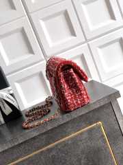 Uubags Chanel classic small handbag tweed fabric & gold-plated metal red, pink & black 14.5x23x6cm - 3