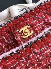 Uubags Chanel classic small handbag tweed fabric & gold-plated metal red, pink & black 14.5x23x6cm - 2