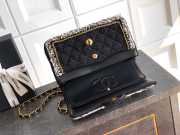Uubags Chanel Classic Small Handbag Cotton Tweed Black 14.5x23x6cm - 4