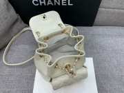 Uubags Chanel Backpack Grained Shiny Calfskin & Gold-Tone Metal White 18x19x12cm - 2