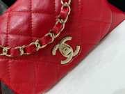 Uubags Chanel Backpack Grained Shiny Calfskin & Gold-Tone Metal Red 18x19x12cm - 5