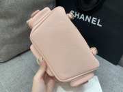 Uubags Chanel Backpack Grained Shiny Calfskin & Gold-Tone Metal Coral Pink 21.5x19.5x12cm - 4