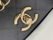 Uubags Chanel Backpack Grained Shiny Calfskin & Gold-Tone Metal Coral Grey 21.5x19.5x12cm - 6