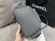 Uubags Chanel Backpack Grained Shiny Calfskin & Gold-Tone Metal Coral Grey 21.5x19.5x12cm - 5