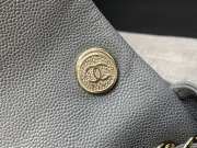 Uubags Chanel Backpack Grained Shiny Calfskin & Gold-Tone Metal Coral Grey 21.5x19.5x12cm - 4