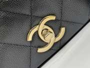 Uubags Chanel Backpack Grained Shiny Calfskin & Gold-Tone Metal Coral Black 21.5x19.5x12cm - 4