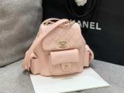 Uubags Chanel Small Backpack Grained Shiny Calfskin & Gold-Tone Metal Coral Pink 19.5x18x10cm - 4