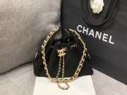 Uubags Chanel 25 Small Handbag Suede Calfskin & Gold Metal Black 22x22x11cm - 1