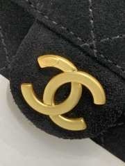 Uubags Chanel 25 Small Handbag Suede Calfskin & Gold Metal Black 22x22x11cm - 6