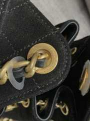 Uubags Chanel 25 Small Handbag Suede Calfskin & Gold Metal Black 22x22x11cm - 5