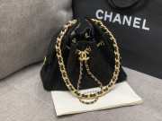 Uubags Chanel 25 Small Handbag Suede Calfskin & Gold Metal Black 22x22x11cm - 2