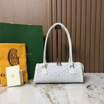 Uubags Goyard Bonbonnière bag in white 30x10.5x12cm
