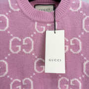 Uubags Gucci pink GG knit wool top - 4