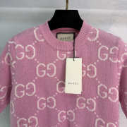 Uubags Gucci pink GG knit wool top - 3