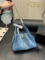 Uubags Chanel 25 Mini Handbag Washed Denim & Gold-Tone Metal In Blue 20x22x12.5cm - 5