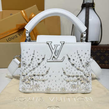 Uubags Louis Vuitton M25934 Capucines Mini Bag In Lily White 21x13.6x8cm