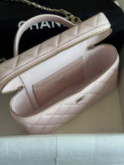 Uubags Chanel Classic Mini Bag Charm Grained Shiny Calfskin & Gold-Tone Metal In Light Pink 14x19x5cm - 4