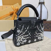 Uubags Louis Vuitton M25934 Capucines Mini Bag In Lily Black 21x13.6x8cm - 4