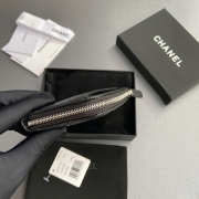 Uubags Chanel Classic Zipped Card Holder Grained Shiny Calfskin & Gold-Tone Metal In Black 8.5x13.3x2.9cm - 5