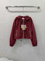 Uubags Miu Miu Technical fabric blouson jacket in amaranth red/maize yellow - 1