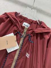 Uubags Miu Miu Technical fabric blouson jacket in amaranth red/maize yellow - 3