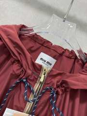 Uubags Miu Miu Technical fabric blouson jacket in amaranth red/maize yellow - 5