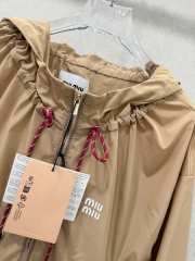 Uubags Miu Miu Technical fabric blouson jacket in beige  - 3