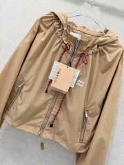 Uubags Miu Miu Technical fabric blouson jacket in beige  - 2