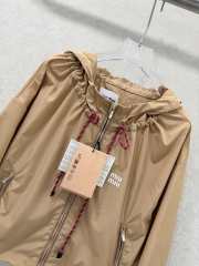 Uubags Miu Miu Technical fabric blouson jacket in beige  - 5