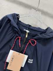 Uubags Miu Miu Technical fabric blouson jacket in navy - 5
