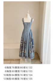 Uubags Alemais Villa Romantica Midi Dress In Blue - 4