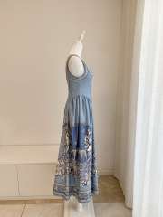 Uubags Alemais Villa Romantica Midi Dress In Blue - 2