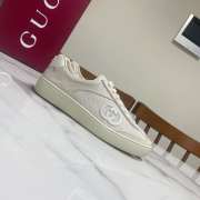 Uubags Gucci G75 sneaker in white suede  - 6