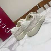 Uubags Gucci G75 sneaker in white suede  - 4