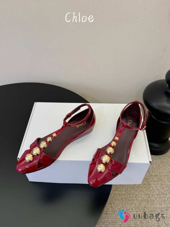 Uubags Chloe Cleia sandal in grenat - 1