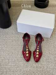 Uubags Chloe Cleia heeled sandal in grenat 7cm - 6