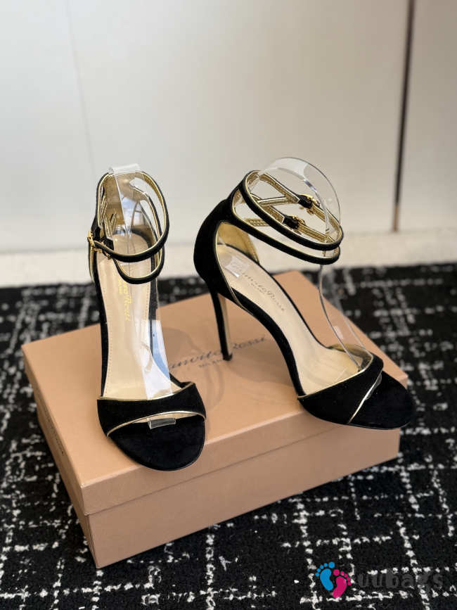 Uubags Gianvito Rossi Ankle Strap Sandal In Black 10cm - 1