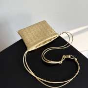Uubags Bottega Veneta Small Dustbag Intrecciato Gold Lamina Satin Leather Pouch 21x16.6x1cm - 3