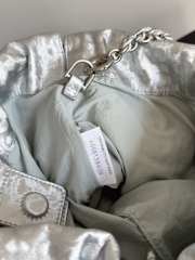 Uubags Bottega Veneta Large Dustbag Intrecciato Silver Lamina Satin Leather Pouch 33x19x8cm - 3