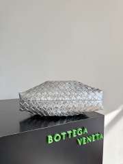 Uubags Bottega Veneta Large Dustbag Intrecciato Silver Lamina Satin Leather Pouch 33x19x8cm - 2