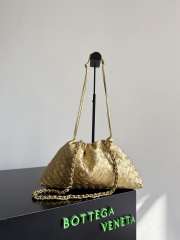 Uubags Bottega Veneta Large Dustbag Intrecciato Gold Lamina Satin Leather Pouch 33x19x8cm - 1
