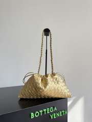 Uubags Bottega Veneta Large Dustbag Intrecciato Gold Lamina Satin Leather Pouch 33x19x8cm - 6