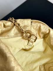 Uubags Bottega Veneta Large Dustbag Intrecciato Gold Lamina Satin Leather Pouch 33x19x8cm - 4