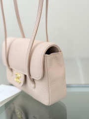 Uubags Chanel mini clutch with leather strap in light pink 17x4x12cm - 4