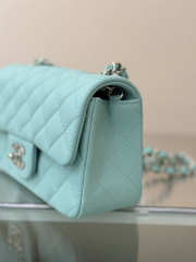 Uubags Chanel Small Classic Double Flap Bag Caviar Tiffany Blue 2019 20cm - 5