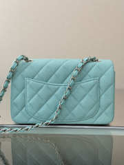Uubags Chanel Small Classic Double Flap Bag Caviar Tiffany Blue 2019 20cm - 3