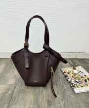 Uubags Loewe Hammock flip bag in dark chestnut classic calfskin 15x22.5x21cm - 5