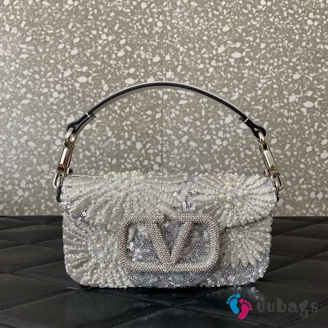 Uubags Valentino Garavani Locò Small Embroidered Bag With Jewel Logo 20x11x5cm - 1
