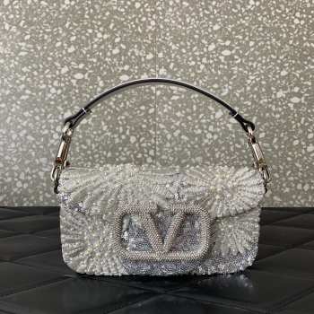 Uubags Valentino Garavani Locò Small Embroidered Bag With Jewel Logo 20x11x5cm