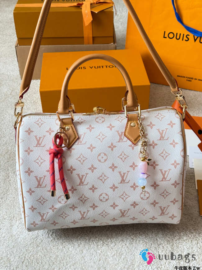 Uubags Louis Vuitton Speedy Soft 30 Lucky Monogram Dune/Pink Bag 30x21x17cm - 1